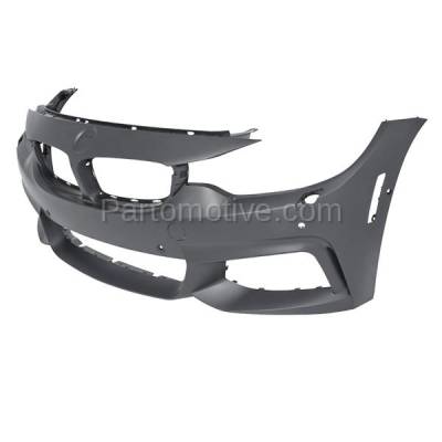 Aftermarket Replacement - BUC-3560F 2014-2019 BMW 4-Series Convertible/Coupe/Hatchback (without M Sport) Front Bumper Cover Assembly (without Park Distance Sensors) Primed - Image 2
