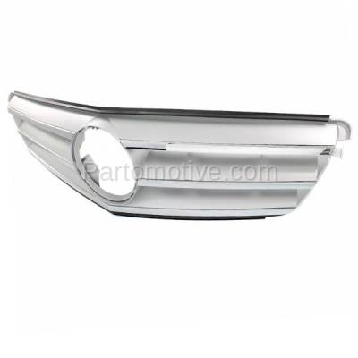 Aftermarket Replacement - GRL-2170C CAPA 2008-2014 Mercedes Benz C-Class (with Sport Package & without AMG Styling Package) Front Grille Assembly Chrome Shell Silver Insert - Image 2