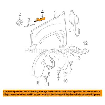 Aftermarket Replacement - FDS-1019L 2007-2014 Cadillact Escalade & Chevrolet Silverado & GMC Sierra Truck Front (Rear Upper Section) Fender Support Bracket Left Driver Side - Image 3