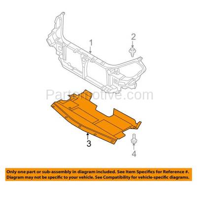 Aftermarket Replacement - ESS-1523C CAPA For Front Engine Splash Shield Under Cover For 02-06 Altima, 04-08 Maxima - Image 3