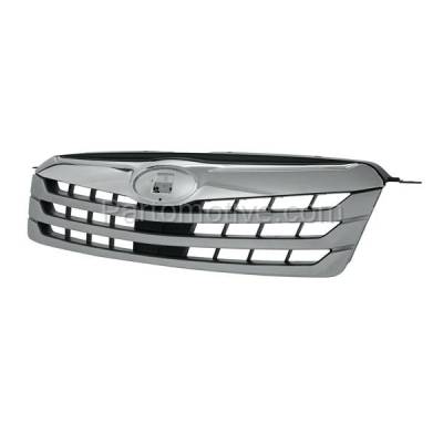Aftermarket Replacement - GRL-2339C CAPA 2010-2012 Subaru Outback (Wagon 4-Door) Front Center Grille Assembly Silver Shell with Textured Gray Insert Plastic without Emblem - Image 2