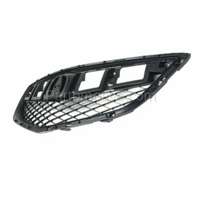 Aftermarket Replacement - GRL-1177C CAPA 2013-2015 Acura RDX (Base Model) (3.5 Liter V6 Engine) Front Center Grille Assembly Textured Dark Gray Shell & Insert Plastic - Image 2