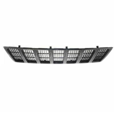 Aftermarket Replacement - GRL-1255C CAPA 1997-2001 Jeep Cherokee (SE & Sport Models) (4Cyl 6Cyl, 2.5L 4.0L) Front Center Grille Insert Panel Assembly Primed Black Plastic - Image 3