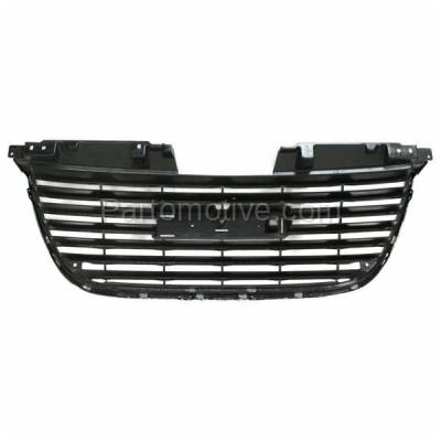 Aftermarket Replacement - GRL-1726 2007-2014 GMC Yukon & Yukon XL 1500/2500 (excluding Hybrid & Denali) Front Grille Assembly Textured Black with Chrome Frame Plastic - Image 3
