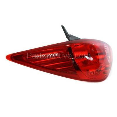 Aftermarket Auto Parts - TLT-1393LC CAPA 2007-2012 Nissan Versa (Hatchback 4-Door) Rear Taillight Taillamp Assembly Red Clear Lens & Housing with Bulb Left Driver Side - Image 2