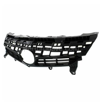 Aftermarket Replacement - GRL-2558C CAPA 2012-2015 Toyota Prius & Prius Plug-In (1.8 Liter Electric/Gas Engine) Front Center Face Bar Grille Assembly Textured Black Shell & Insert - Image 2