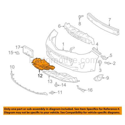 Aftermarket Replacement - ESS-1594RC CAPA For 13-15 Avalon Front Engine Splash Shield Under Cover RH Passenger Side - Image 3