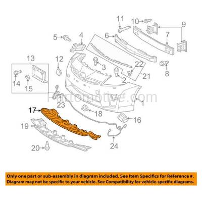 Aftermarket Replacement - ESS-1587C CAPA For 12-15 Prius Front Engine Splash Shield Under Cover Undercar 5261847050 - Image 3