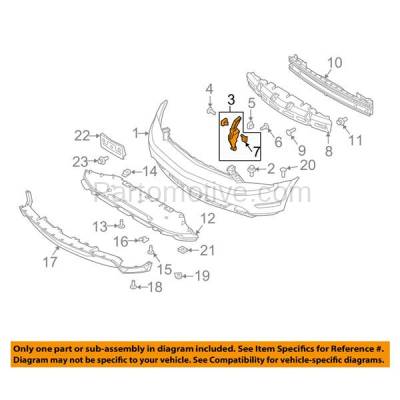 Aftermarket Replacement - BRT-1021FRC 10-14 Mustang Front Bumper Cover Retainer Mounting Brace Support Bracket Right Passenger Side Plastic - Image 3