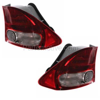 Aftermarket Replacement - TLT-1376L & TLT-1376R 2009-2011 Honda Civic (Sedan 4-Door) Rear Outer Body Mounted Taillight Assembly Lens & Housing without Bulb PAIR SET Left & Right Side - Image 2