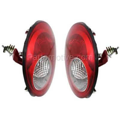 Aftermarket Replacement - TLT-1389L & TLT-1389R 2006-2010 Volkswagen Beetle (Convertible or Hatchback) Rear Taillight Assembly Lens & Housing without Bulb PAIR SET Left & Right Side - Image 2