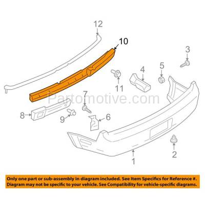 Aftermarket Replacement - BRF-1198R 2005-2014 Ford Mustang (Convertible & Coupe) (Models with Tow) Rear Bumper Impact Bar Beam Crossmember Reinforcement Steel - Image 3