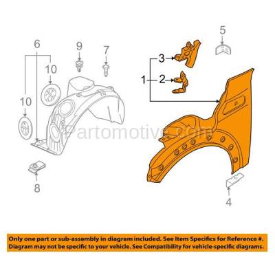 Aftermarket Replacement - FDR-1172R 2007-2015 Mini Cooper (1.5 & 1.6 & 2.0 Liter) Front Fender Quarter Panel (with Turn Signal Lamp Hole) Primed Steel Right Passenger Side - Image 3