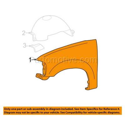 Aftermarket Replacement - FDR-1278R 2004-2006 Ford F-Series F150 Pickup Truck (excluding Heritage Models) Front Fender Quarter Panel (with Molding Holes) Primed Right Passenger Side - Image 3