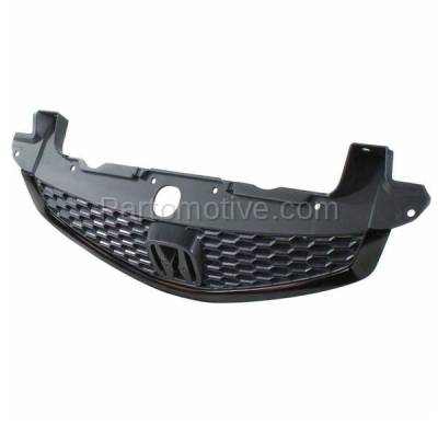 Aftermarket Replacement - GRL-1866C CAPA 2012-2013 Honda Civic (Si & Si HFP) (Coupe 2-Door) Front Center Face Bar Grille Assembly Painted Black Shell & Insert Plastic - Image 2
