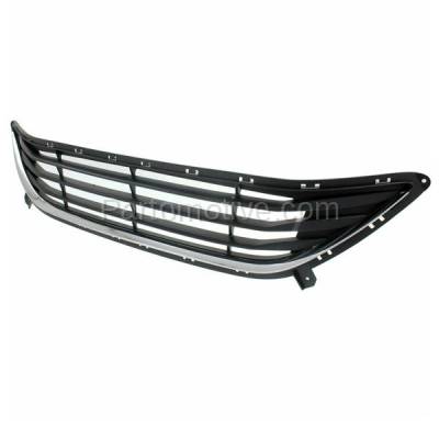 Aftermarket Replacement - GRL-1889C CAPA 2011-2013 Hyundai Elantra (Sedan 4-Door ) (For USA Built Models) Front Bumper Cover Grille Assembly Textured Black Shell & Insert - Image 2
