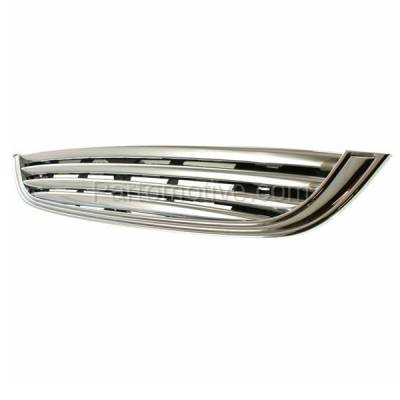 Aftermarket Replacement - GRL-2180 2002-2004 Mini Cooper (Base Model) Hatchback (For Models without Aero Package) Front Grille Assembly Chrome Shell with Black Insert - Image 2