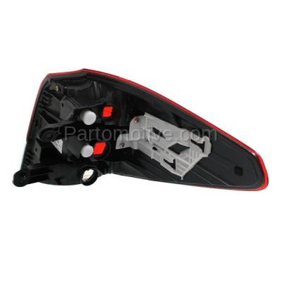 Aftermarket Replacement - TLT-1648LC CAPA 2010-2014 Subaru Outback Rear Outer Quarter Panel Taillight Assembly Red Clear Lens & Housing without Bulb Left Driver Side - Image 3