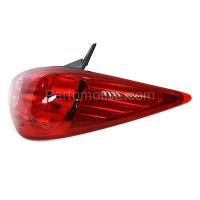 Aftermarket Replacement - TLT-1393R 2007-2012 Nissan Versa (Hatchback 4-Door) Rear Taillight Taillamp Assembly Red Clear Lens & Housing with Bulb Right Passenger Side - Image 2