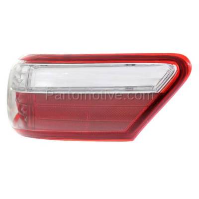 Aftermarket Replacement - TLT-1395R 2007-2009 Toyota Camry (Japan or USA Built) Rear Outer LED Taillight Assembly Red Clear Lens & Housing without Bulb Right Passenger Side - Image 2