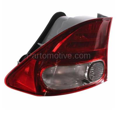 Aftermarket Replacement - TLT-1376L 2009-2011 Honda Civic (Sedan 4-Door) Rear Outer Body Mounted Taillight Assembly Lens & Housing without Bulb Left Driver Side - Image 2