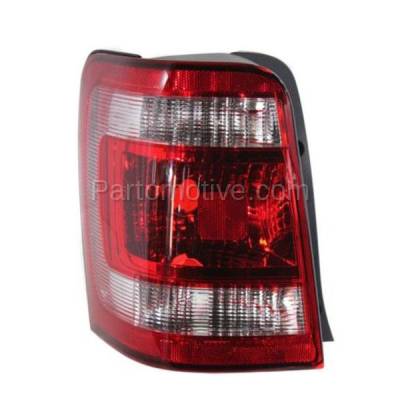 Aftermarket Replacement - TLT-1418L 2008-2012 Ford Escape (4Cyl 6Cyl, 2.3L 2.5L 3.0L Engine) Rear Taillight Assembly Red Clear Lens & Housing without Bulb Left Driver Side - Image 1