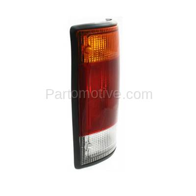 Aftermarket Replacement - TLT-1522R 1992-1994 Ford Econoline E-Series Van Rear Taillight Taillamp Assembly Red Amber Clear Lens & Housing without Bulb Right Passenger Side - Image 2