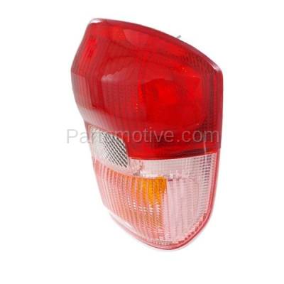 Aftermarket Replacement - TLT-1425R 2001-2003 Toyota RAV4 (4Cyl, 2.0L Engine) Rear Taillight Assembly Red Clear Lens & Housing without Bulb Right Passenger Side - Image 2