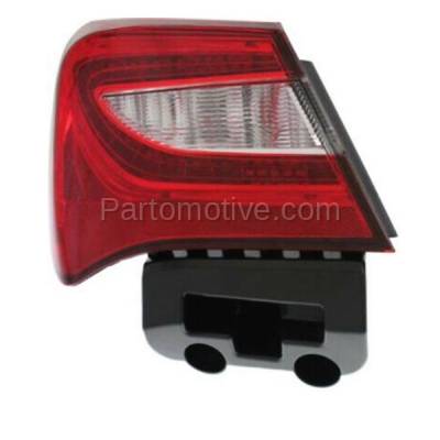 Aftermarket Replacement - TLT-1644L 2011-2014 Chrysler 200 (Sedan 4Door) Rear Quarter Panel Outer Body Mounted Taillight Assembly with Lens & Housing & Bulb Left Driver Side - Image 2