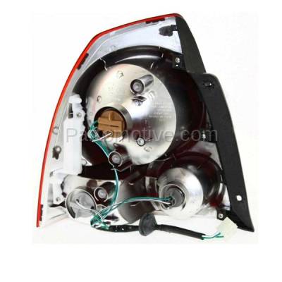 Aftermarket Replacement - TLT-1094R 2003-2006 Hyundai Accent (Sedan 4-Door) Rear Taillight Taillamp Assembly Red, Amber & Clear Lens & Housing with Bulb Right Passenger Side - Image 3