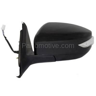 Aftermarket Replacement - MIR-2469L 2013-2018 Nissan Altima (Sedan) Rear View Mirror Assembly Power, Manual Folding, Non-Heated with Turn Signal Light Left Driver Side - Image 2