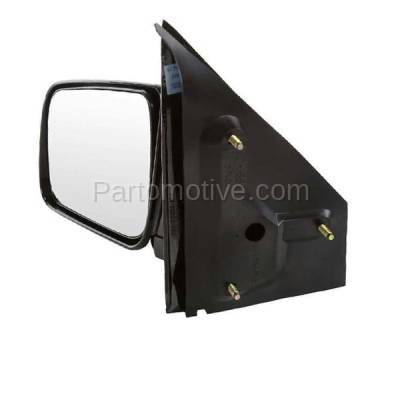 Aftermarket Replacement - MIR-1516L 1988-2005 Chevrolet Astro & GMC Safari Van Below Eyeline Rear View Door Mirror Manual, Manual Folding Gloss Black Left Driver Side - Image 3