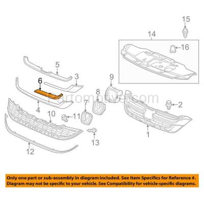 Aftermarket Replacement - GRT-1099L & GRT-1099R 10-11 CRV Front Lower Grille Trim Grill Molding Primed Left Right Side SET PAIR - Image 3