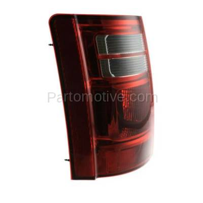 Aftermarket Replacement - TLT-1368L 2008-2010 Dodge Grand Caravan (6Cyl, 3.3L 3.8L 4.0L) Rear Taillight Assembly Red Clear Lens & Housing with Bulb Left Driver Side - Image 2