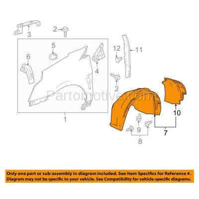 Aftermarket Replacement - IFD-1330LC CAPA 10-16 SRX Front Splash Shield Inner Fender Liner Panel LH Driver GM1248225 - Image 3