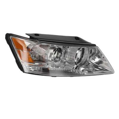 Aftermarket Replacement - HLT-1505RC CAPA 2009-2010 Hyundai Sonata (4Cyl 6Cyl, 2.4L 3.3L Engine) Front Halogen Headlight Assembly Lens Housing with Bulb Right Passenger Side - Image 2