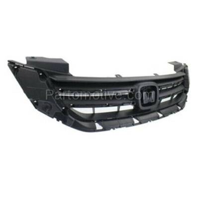 Aftermarket Replacement - GRL-1867C CAPA 2013-2015 Honda Accord 2.4L Sedan (USA Built) (excluding Hybrid Model) Front Center Grille Assembly Textured Black Plastic - Image 2