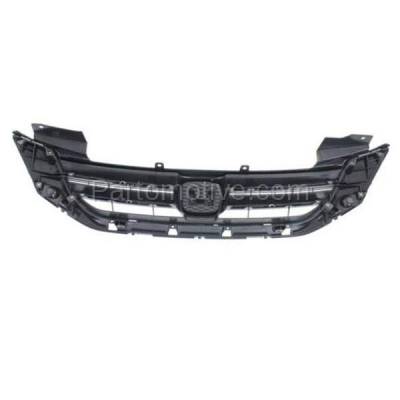 Aftermarket Replacement - GRL-1867C CAPA 2013-2015 Honda Accord 2.4L Sedan (USA Built) (excluding Hybrid Model) Front Center Grille Assembly Textured Black Plastic - Image 3