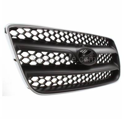 Aftermarket Replacement - GRL-1906 2007-2009 Hyundai Santa Fe (excluding Limited Model) (2.7L 3.3L Engine) Front Center Grille Assembly Chrome Shell with Black Insert - Image 2