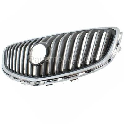 Aftermarket Replacement - GRL-1779C CAPA 2012-2017 Buick Verano (Models with Type 1 Bumper Cover) Front Center Face Bar Grille Assembly Chrome Shell & Insert Plastic - Image 2