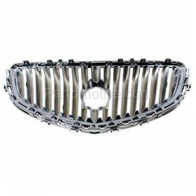 Aftermarket Replacement - GRL-1779C CAPA 2012-2017 Buick Verano (Models with Type 1 Bumper Cover) Front Center Face Bar Grille Assembly Chrome Shell & Insert Plastic - Image 3