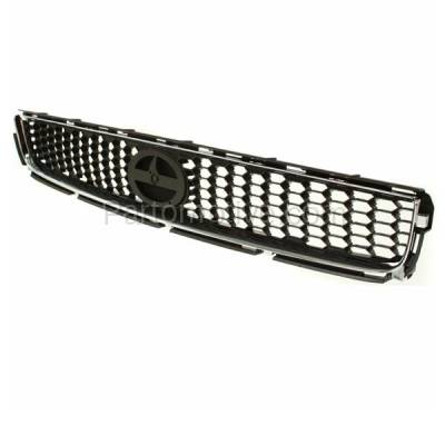 Aftermarket Replacement - GRL-2314 2005-2010 Scion tC (Base & Spec) 2.4L (Coupe 2-Door) Front Center Face Bar Grille Assembly Chrome Shell with Black Insert Plastic - Image 2