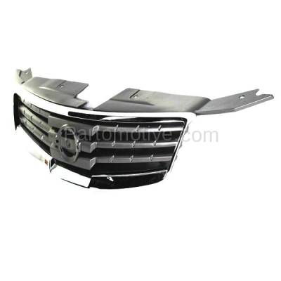 Aftermarket Replacement - GRL-2273 2007-2008 Nissan Maxima (Sedan 4-Door) Front Center Face Bar Grille Assembly Chrome Shell with Black Insert Plastic without Emblem - Image 2