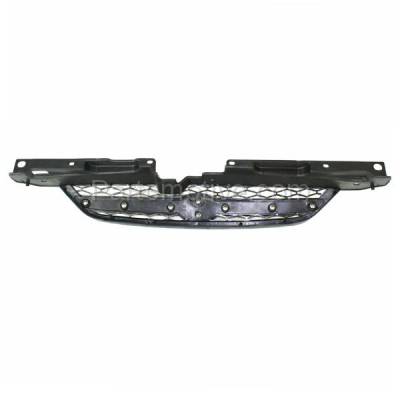 Aftermarket Replacement - GRL-1969 2003-2005 Kia Rio (1.6 Liter 4Cyl Engine) Front Face Bar Grille  Assembly Black Shell & Insert with Center Bar without Emblem Plastic - Image 3