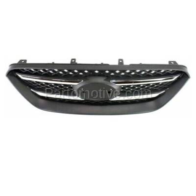 Aftermarket Replacement - GRL-1983 2007-2010 Kia Rondo 2.4L & 2.7L (Models with Production Date To June 2010) Front Grille Assembly Black with Chrome Molding Plastic - Image 3