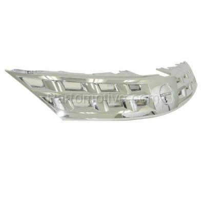 Aftermarket Replacement - GRL-2255 2003-2005 Nissan Murano 3.5L (SE & SL Models) Front Center Face Bar Grille Assembly Chrome Shell & Insert Plastic without Emblem - Image 2