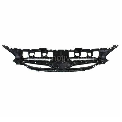 Aftermarket Replacement - GRL-1915 2012-2014 Hyundai Accent (Hatchback & Sedan) (4Cyl, 1.6 Liter Engine) Front Center Grille Assembly Textured Black Shell & Insert Plastic - Image 3