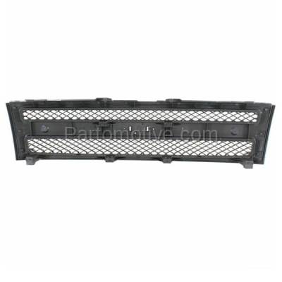Aftermarket Replacement - GRL-1728 2007-2013 Chevrolet Silverado 1500 Pickup Truck Front Center Face Bar Grille Assembly Textured Black Shell & Insert Plastic - Image 3