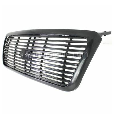 Aftermarket Replacement - GRL-1504 2007-2008 Ford F-Series F150 F-150 Pickup Truck (FX2) Front Center Face Bar Grille Assembly Paintable Shell & Insert Plastic without Emblem - Image 2