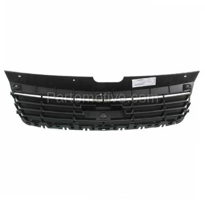Aftermarket Replacement - GRL-1714 2006-2008 Chevrolet/Chevy Malibu Maxx & Classic (LS, LT, LTZ) (excluding SS Model) Front Center Grille Assembly Black Plastic - Image 3